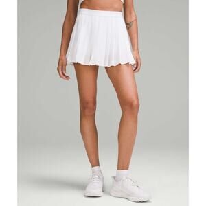 Lululemon High-Rise Pleated Tennis Mini Skirt Skort White 4